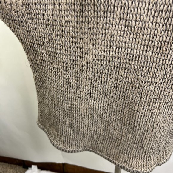 Marla Wynne M Sweater Beige Gold‎ Knit Chunky Long Sleeve Solid - Picture 7 of 14